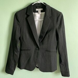 H&M Dark grey blazer with a pinstripe pattern
